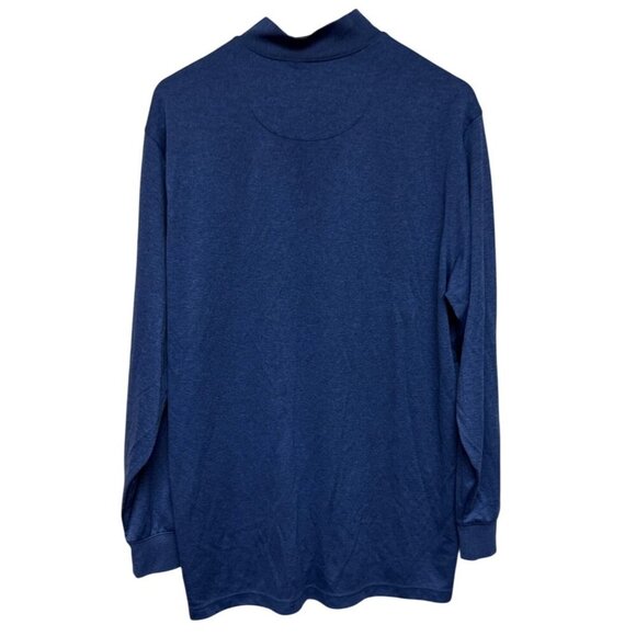 Donald Ross Men's Shirt Jersey Mock Neck Navy Blue Long Sleeve Golf Active Large - Picture 5 of 9
